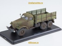 Коллекционная масштабная модель 1:43 Бортовой грузовик 6х6 ЗиЛ-157К со следами эксплуатации (ModelPro)